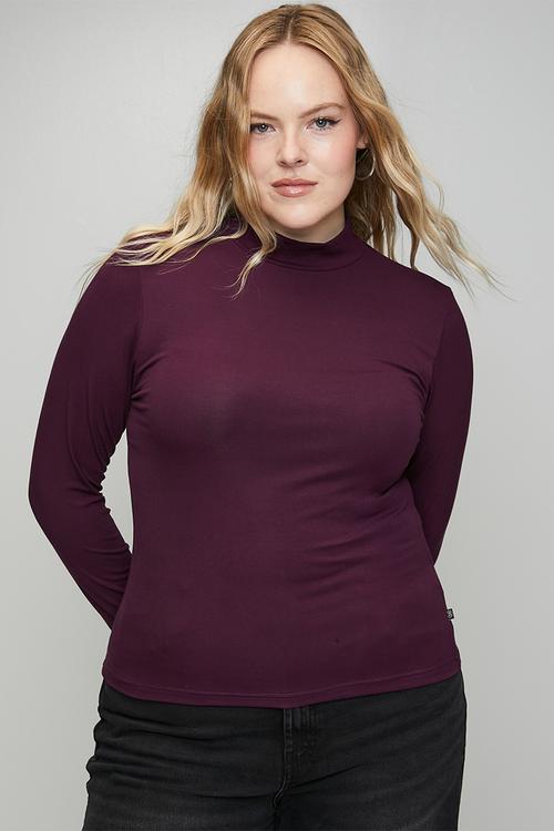 Plus Luxe Poloneck Essential - Burgundy