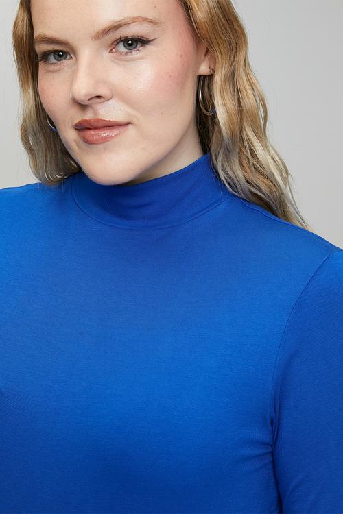 Plus Luxe Poloneck Essential - Electric Blue