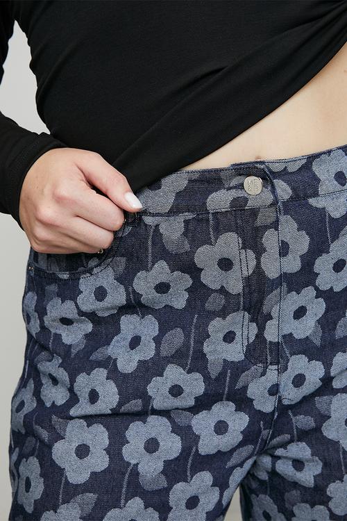 Plus Roxy Wide Leg Jeans in Daisy Denim -  Dark Wash