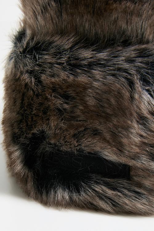 Cossack Faux Fur Hat - Black & Brown