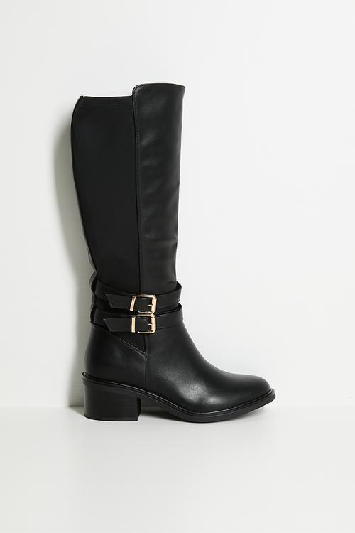Onyx knee length boot - black