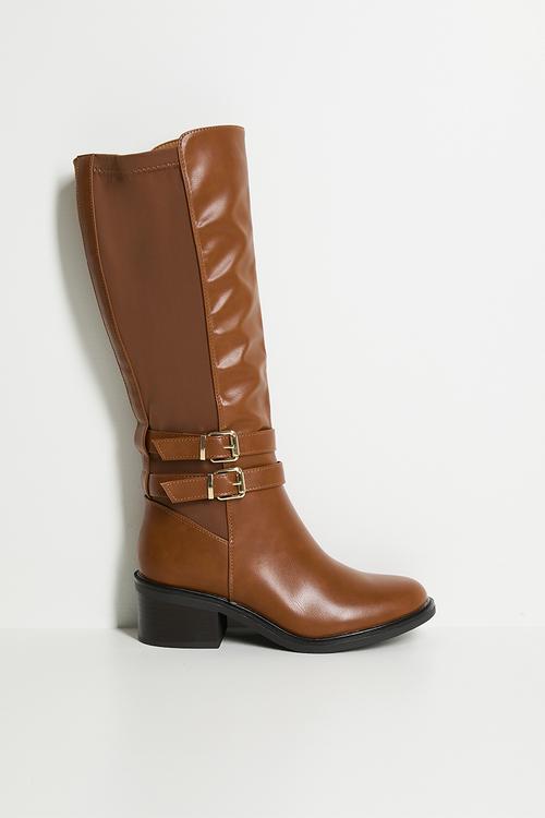 Onyx knee length boot - tan