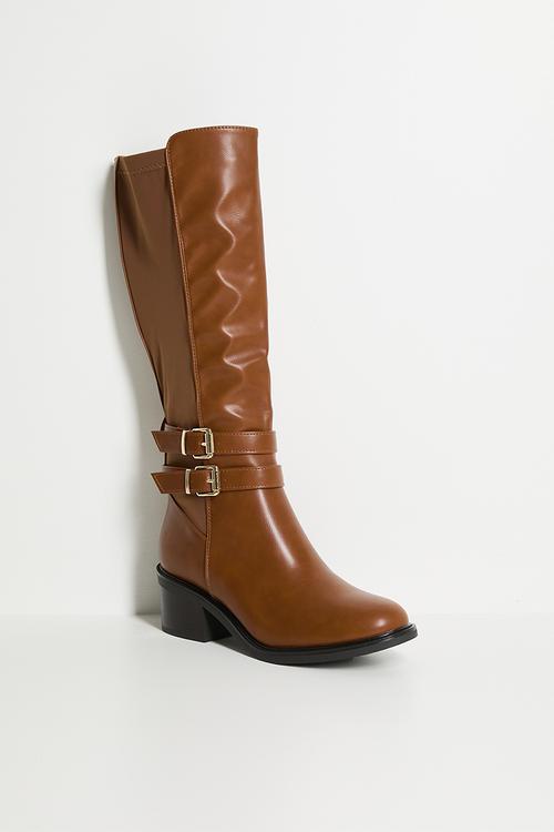 Onyx knee length boot - tan