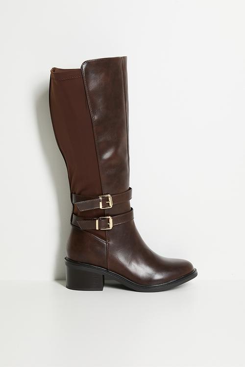 Onyx knee length boot - chocolate