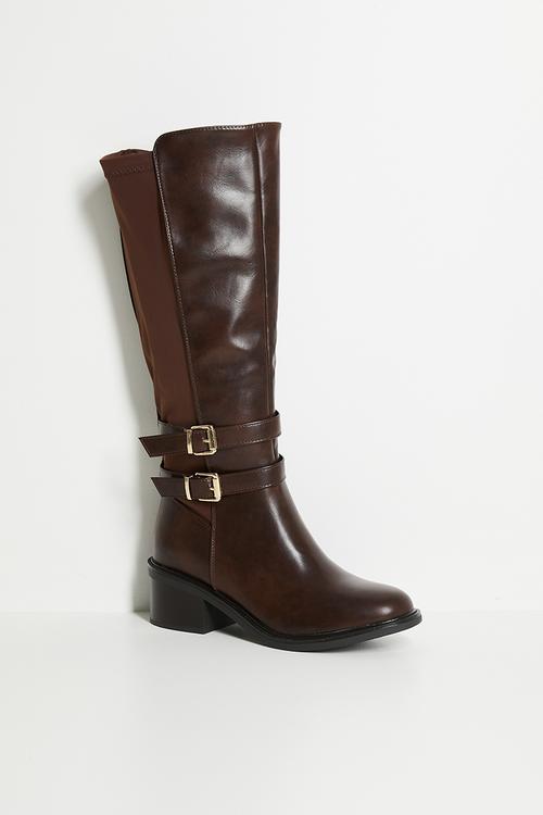 Onyx knee length boot - chocolate