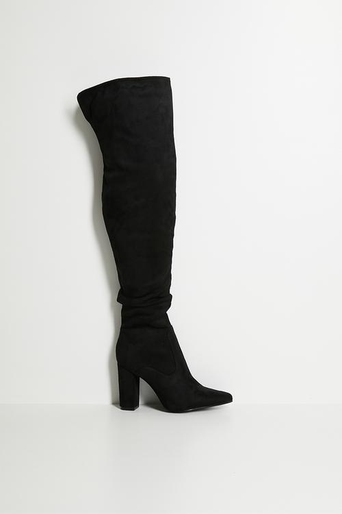 Portia 3 over the knee boot - black