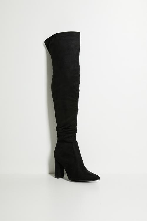 Portia 3 over the knee boot - black
