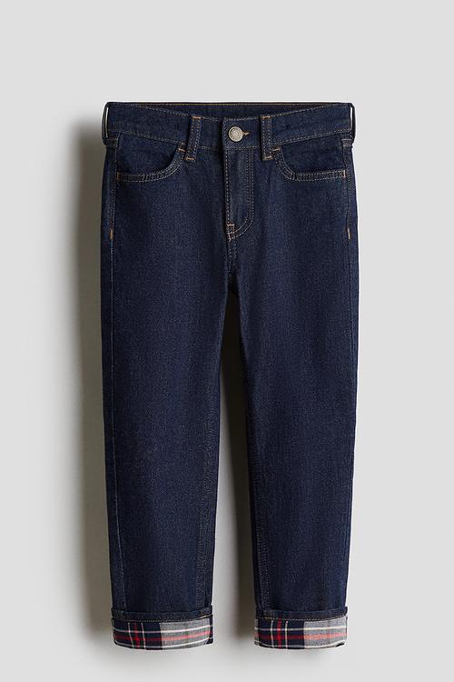 Slim fit lined jeans - denim blue