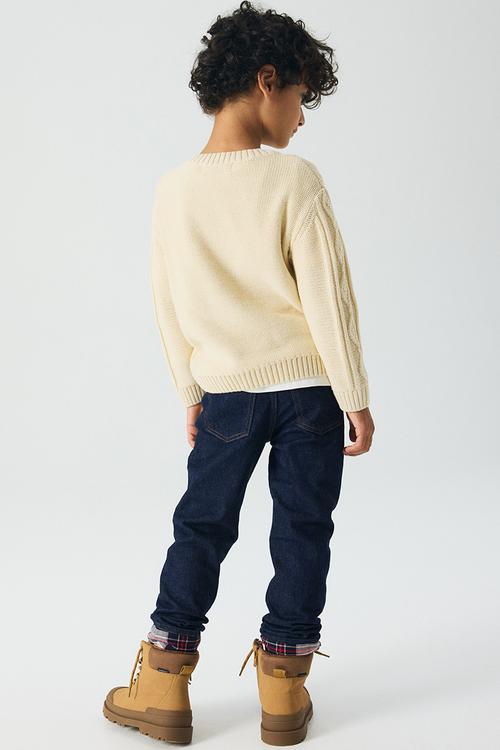 Slim fit lined jeans - denim blue