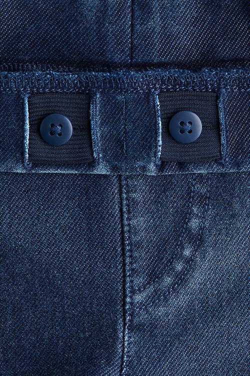 Wide denim-look trousers - dark denim blue/hearts