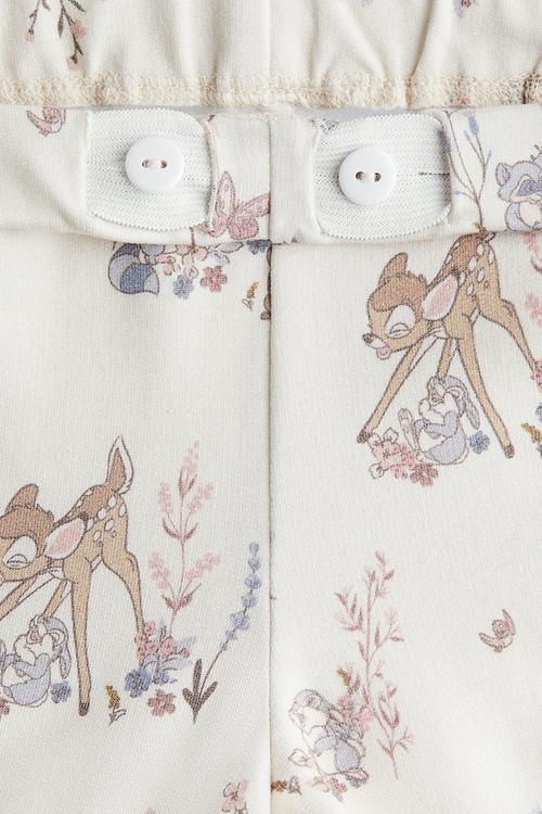 Jersey leggings - white/bambi
