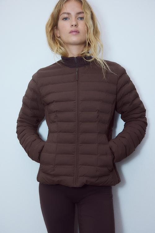 Insulated jacket with thermomove - coffee bean brown