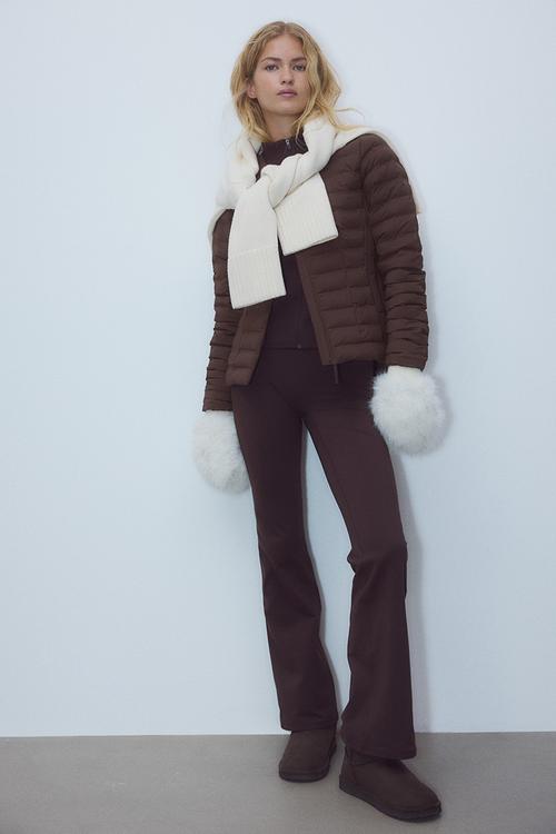 Insulated jacket with thermomove - coffee bean brown