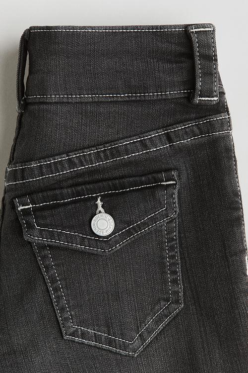 Bootcut leg low jeans - denim black 