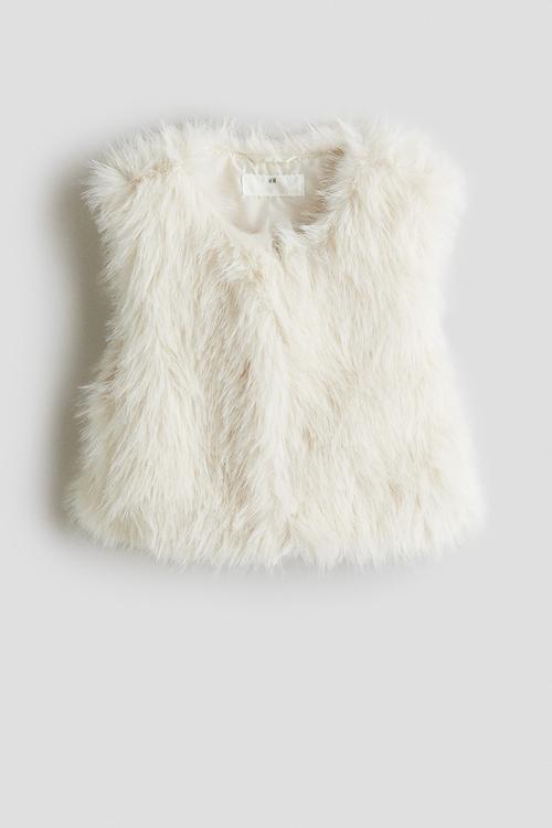 Fluffy gilet - light beige
