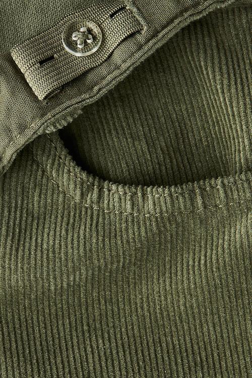 Relaxed fit corduroy trousers - dark green