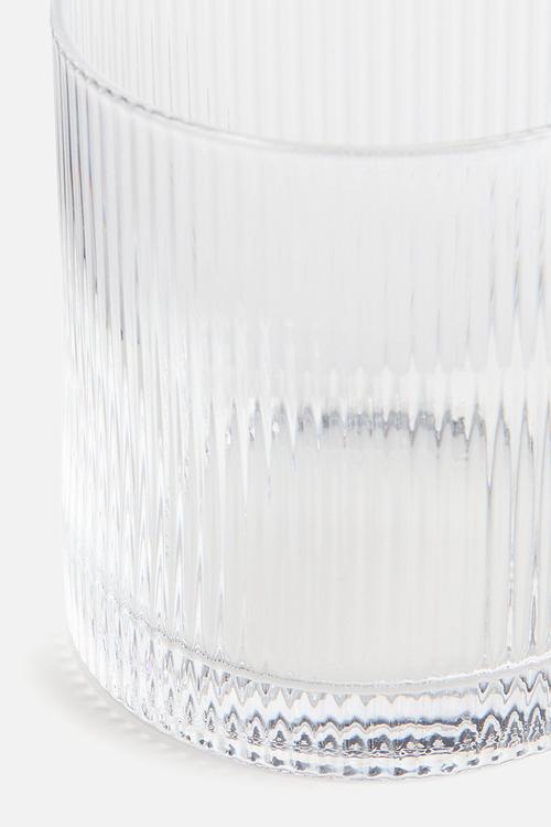 Fluted tumbler - transparent