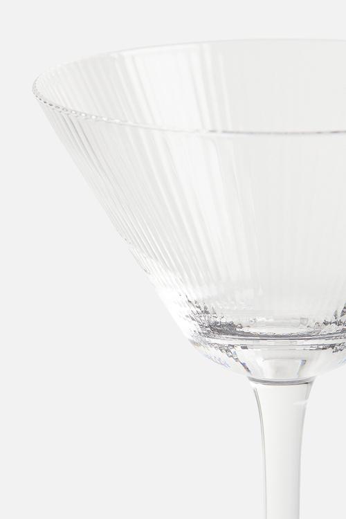 Fluted cocktail glass - transparent