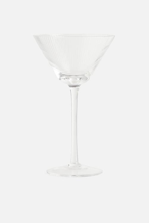 Fluted cocktail glass - transparent