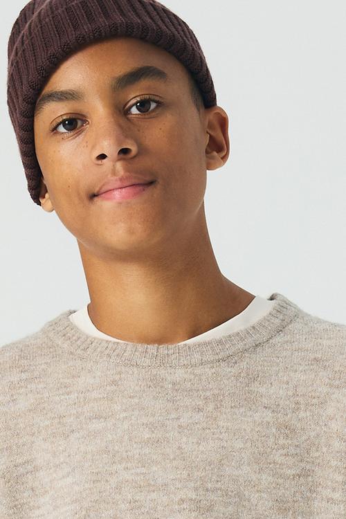 Knitted jumper - beige marl