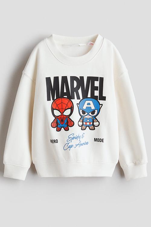 Printed sweatshirt - white/marvel comics