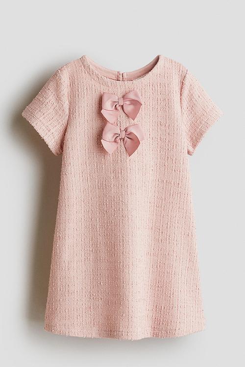 Bouclé dress - light pink
