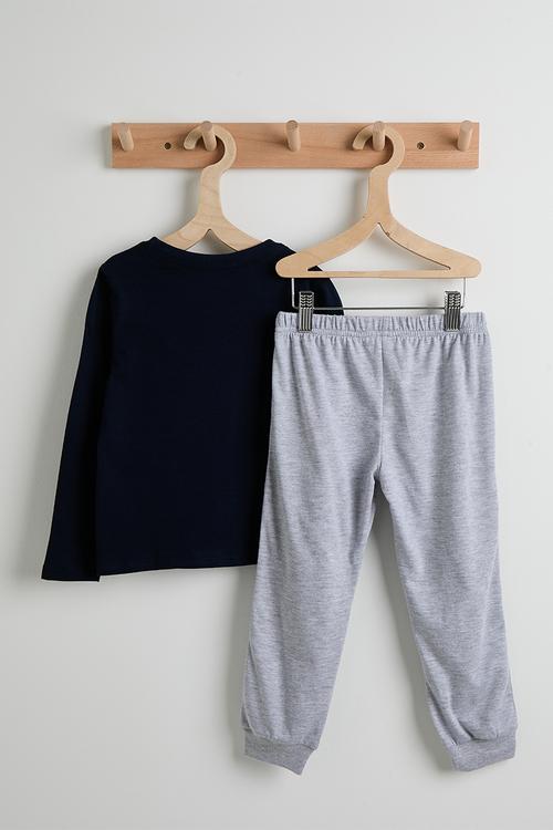 Space pj set - navy & grey