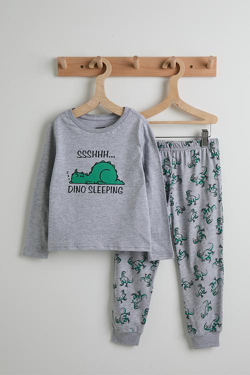 Dino pj set - grey
