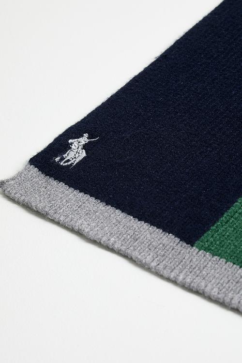 Colourblock Scarf  - Navy