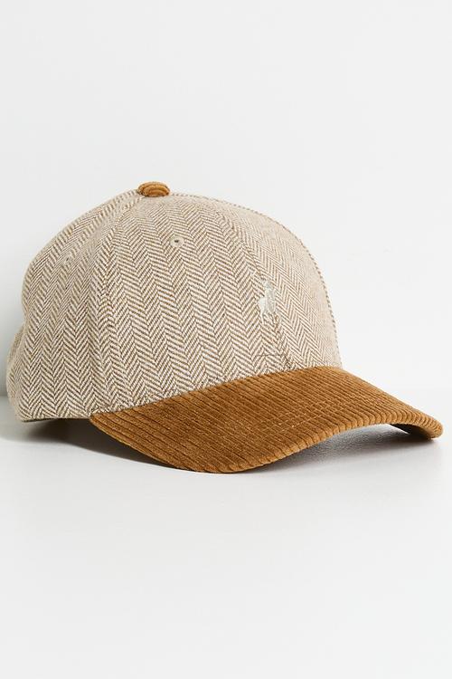 6 Panel Herringbone Peak - Black