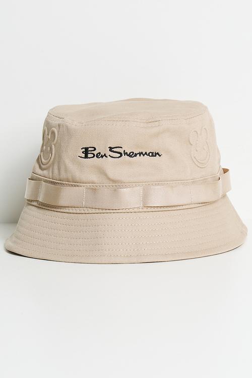 Bear Embossed Bucket Hat - Cornstalk