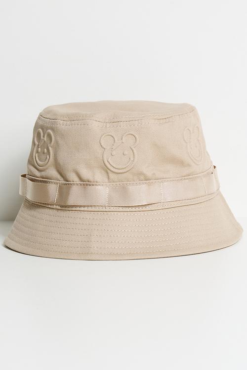 Bear Embossed Bucket Hat - Cornstalk