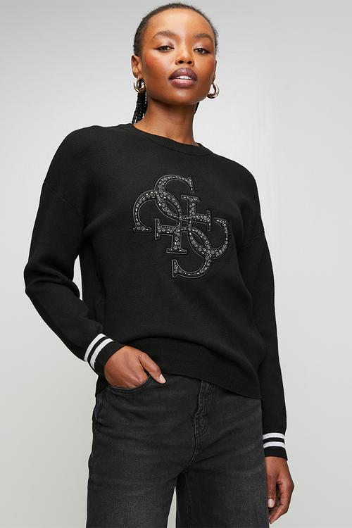 Sylvie Logo Sweater - Jet Black