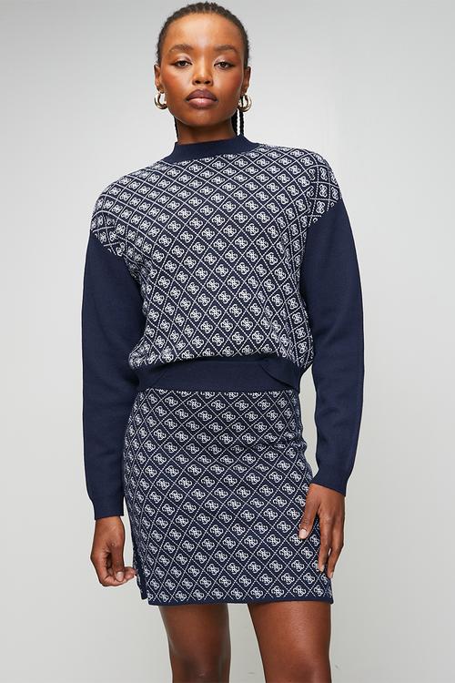 Aubrey 4G Skirt - Blue And Cream
