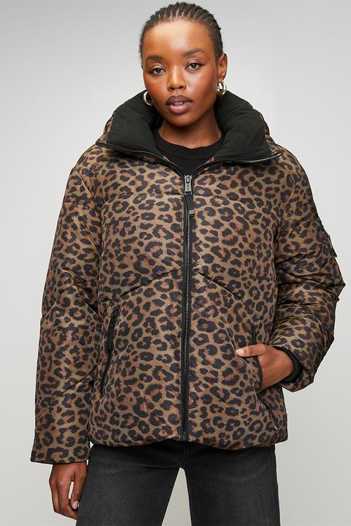 Martina Print Crop Puffa - Savage Night