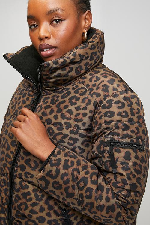 Martina Print Crop Puffa - Savage Night