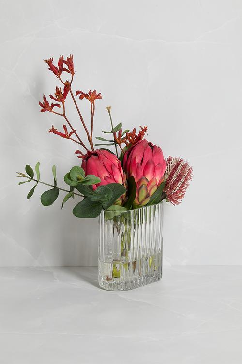Protea coral with foilage