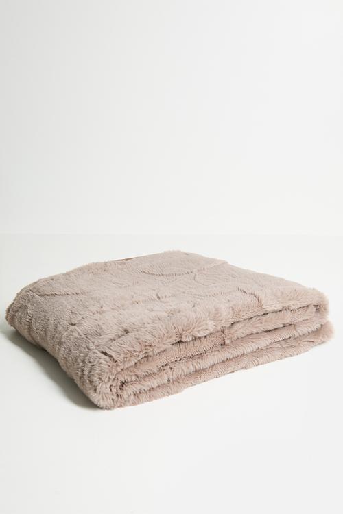 Lustra Faux Fur Throw 160cm x 130cm Coffee