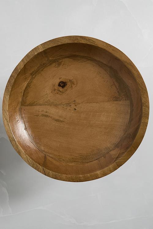 Carved Wooden Bowl - Natural