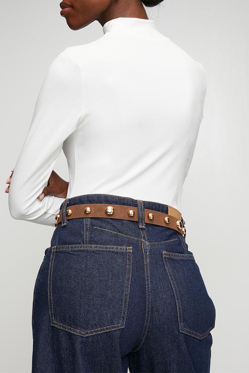 Azra Studded Belt - Brown