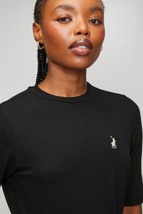Wmn Melody Casual Wrap Dress - Black