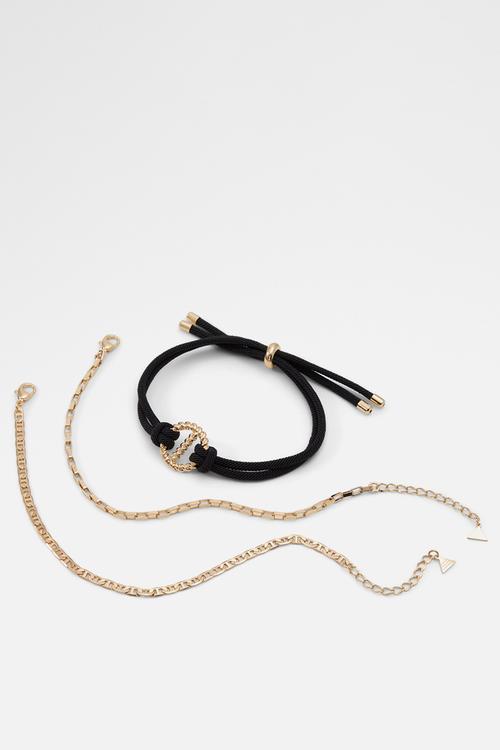 Buckles Bracelet - Black & Gold 
