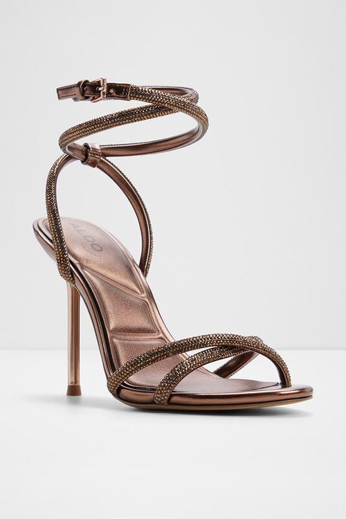 Manaelden ankle strap heel - bronze