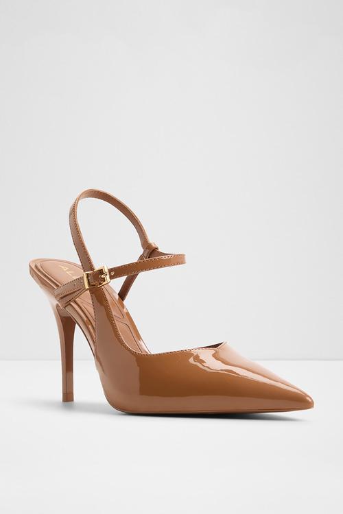 Vivenne ankle strap heel - medium brown
