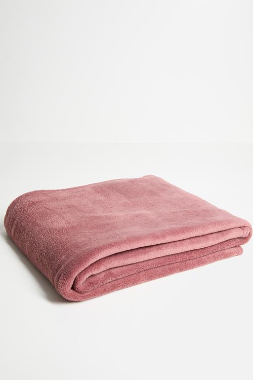 Fleece Throw - Dusty Pink