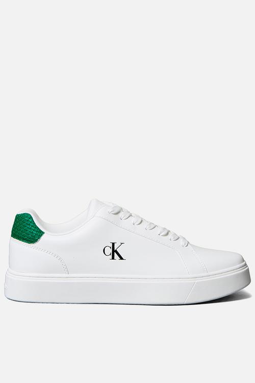 Classic Cup Laceup - Bright White/Deco Green