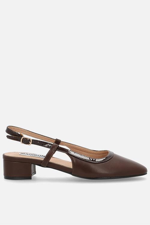 Oksana slingback heel - chocolate