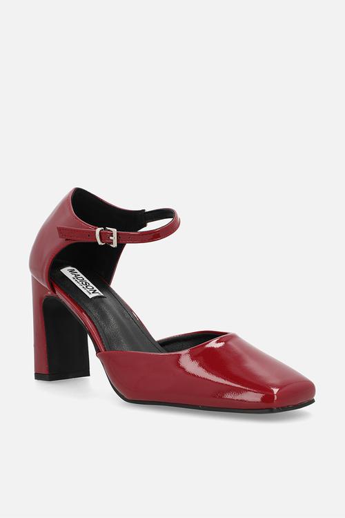 Odessa ankle strap heel - dark red