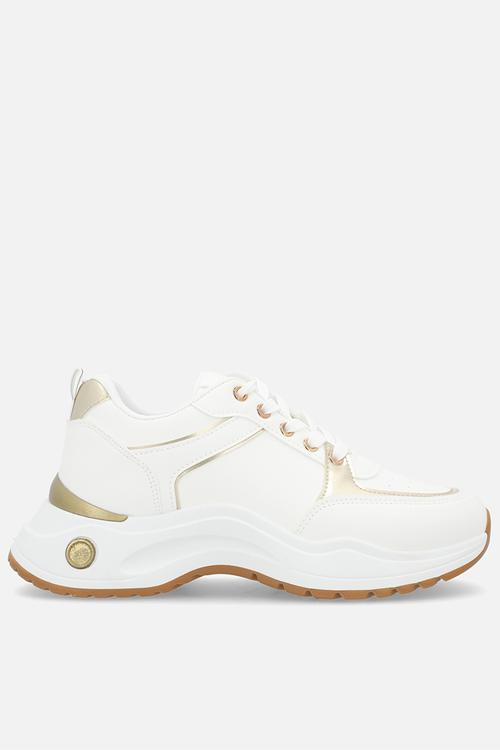 Morgan sneaker - white & gold