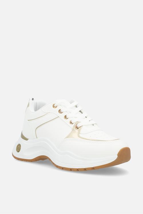 Morgan sneaker - white & gold